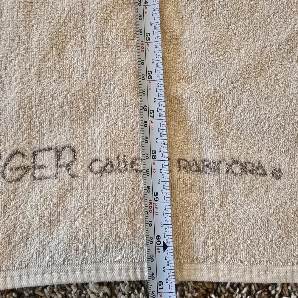 Galerie Pandora Bengal Tiger‎ Beach Towel Cream Black Animal Print Art Vintage
